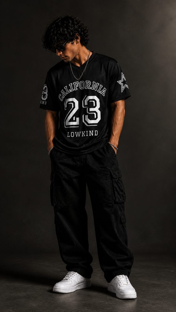 California 23 Varsity Jersey — Premium Recycled Mesh Streetwear Sports Jersey